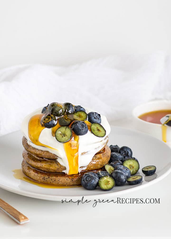 Gluten Free Vegan Poppy Seed Pancakes