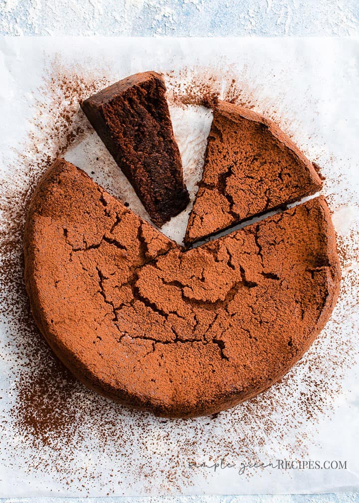 Vegan Gluten-free Flourless Chocolate Fudge Cake