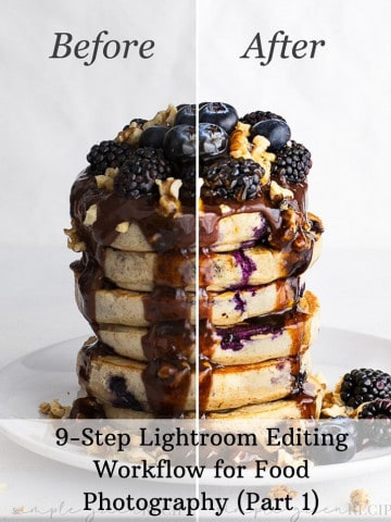 9-step quick editing process for food photography with lightroom