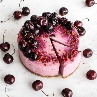 Raw Gluten-free Vegan Cherry Frozen Tart