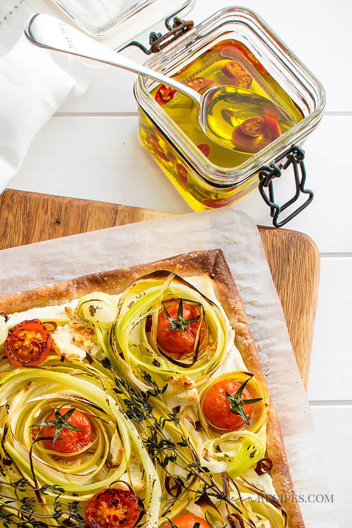 Easy Tomato Leek Tart