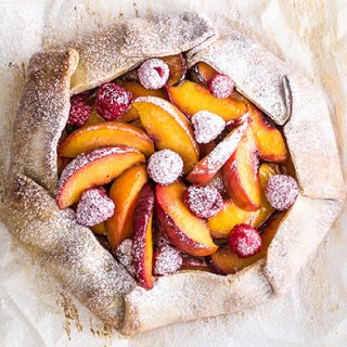 Peach Raspberry Galette Gluten-free