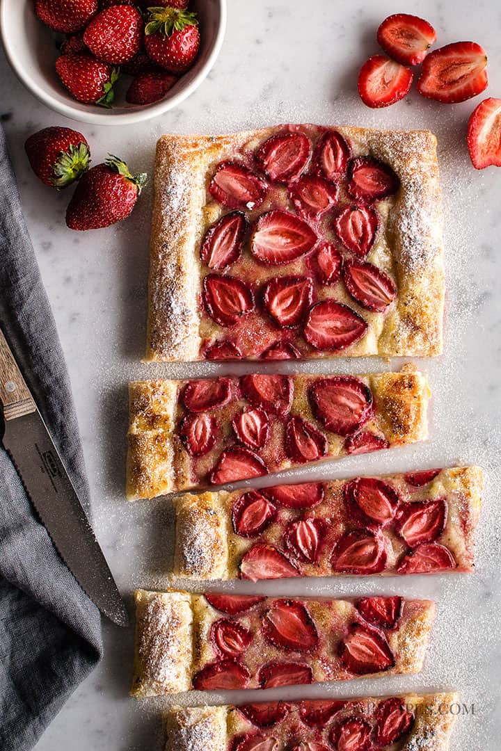 Vegan Strawberry Almond Cream Tart
