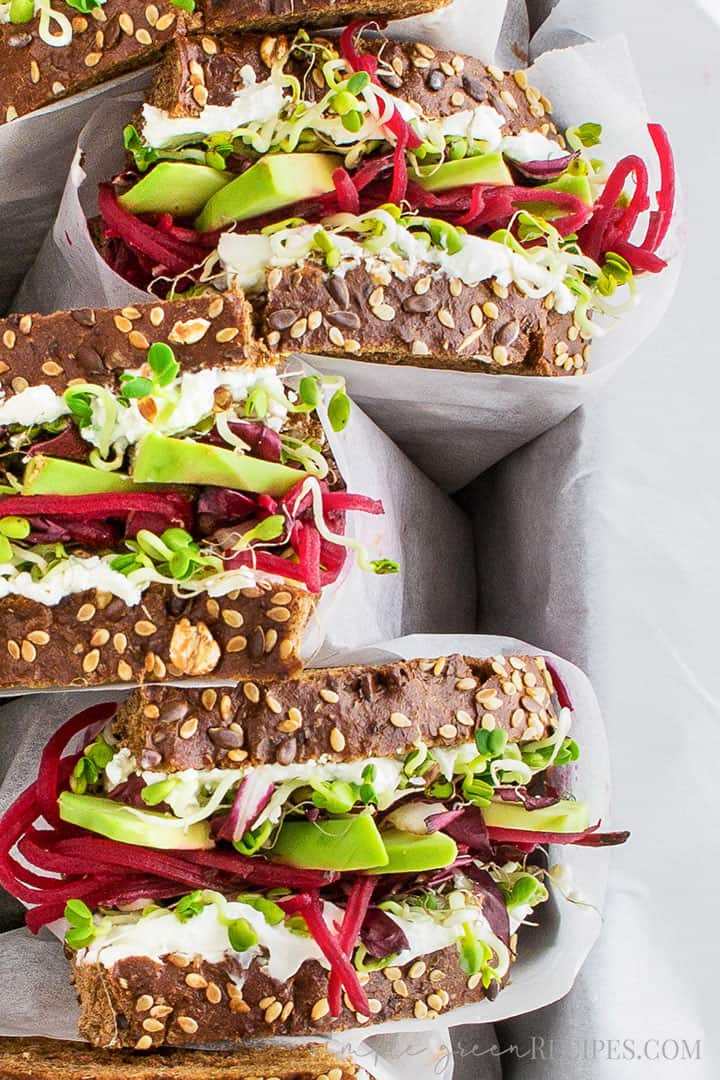 Healthy Vegan Avocado Cream Cheese Sandwich