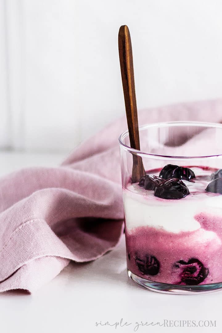Vegan Gluten-free Coconut Cherry Ice Cream Smoothie