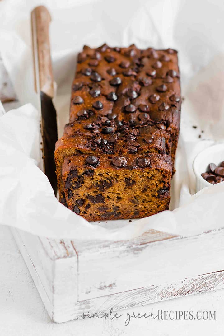 Vegan Pumpkin Chocolate Chip Bread