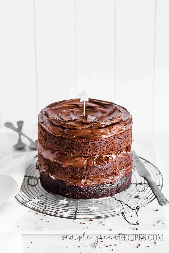 Vegan Chocolate Cake with Frosting