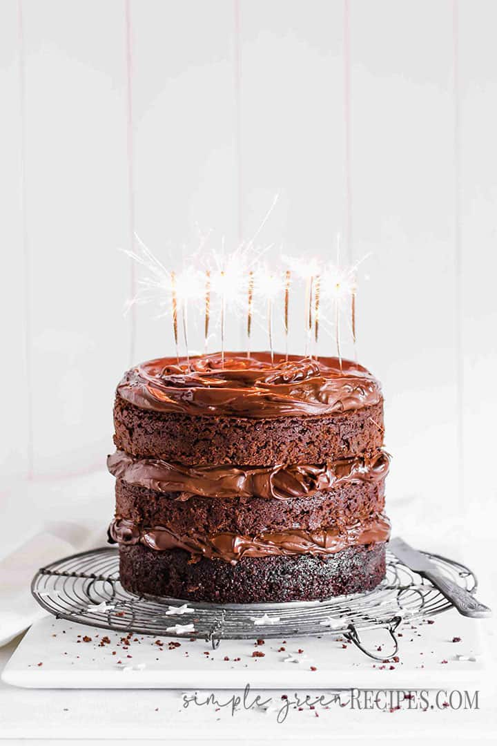 Vegan chocolate cake Food Photography