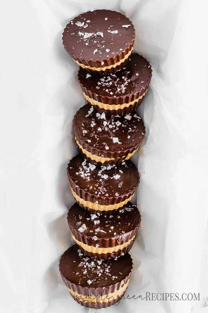 Overhead shot of Dairy free Peanut Butter Cups
