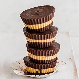 stack of Delicious Vegan Peanut Butter Cups