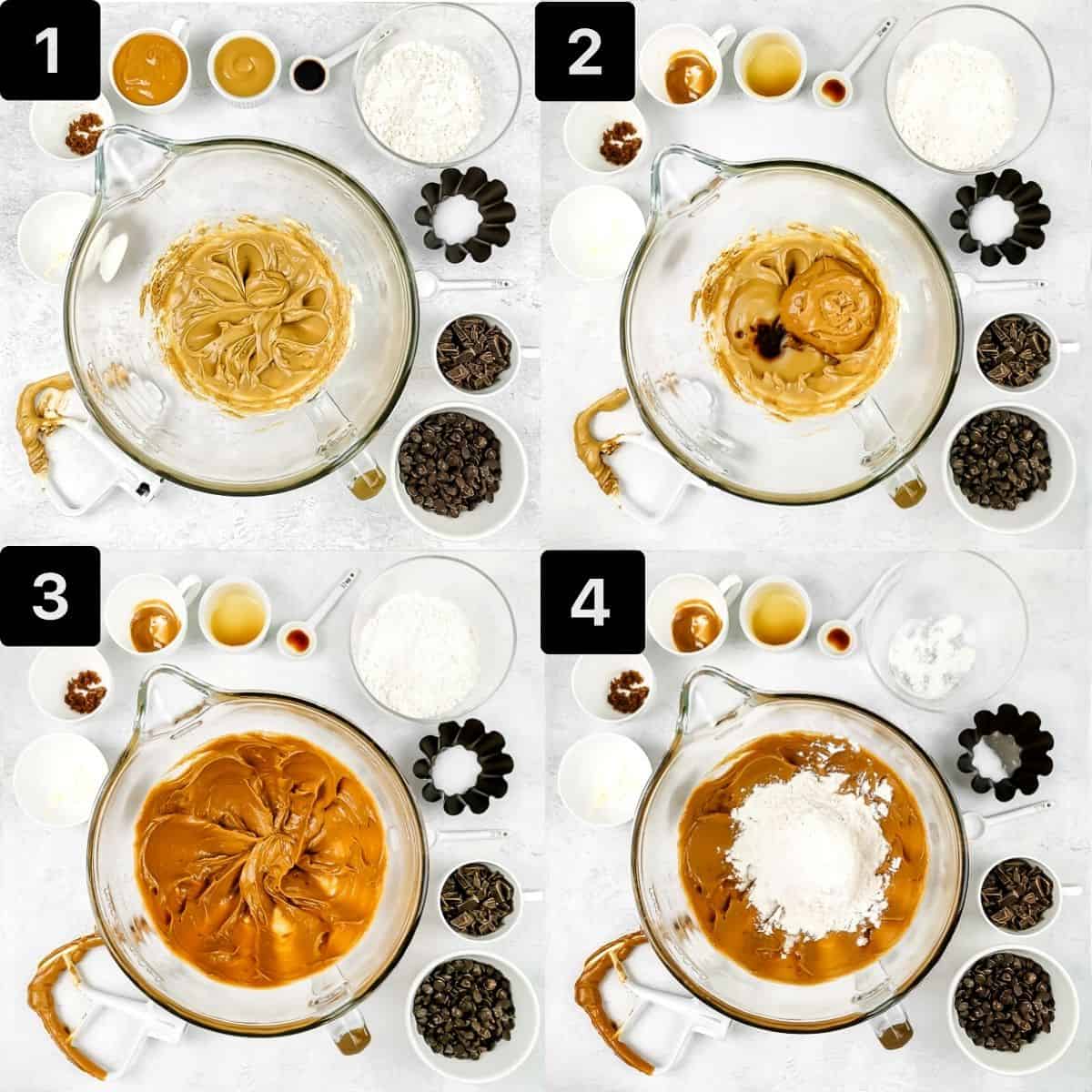step by step to make the peanut butter cookies