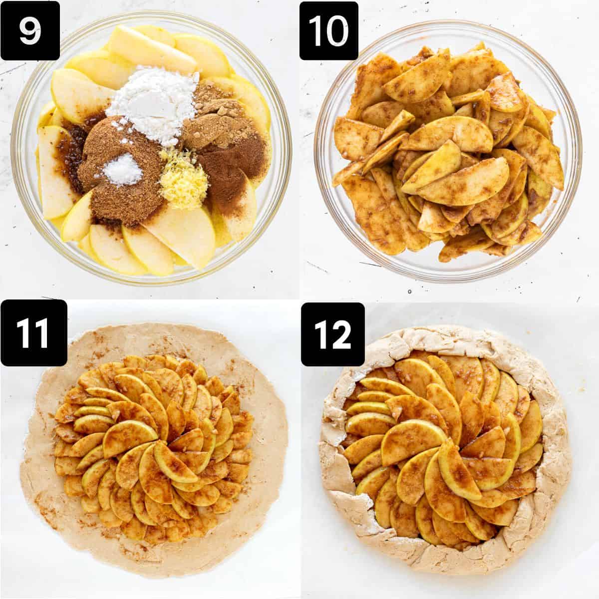 apple galette step by step process