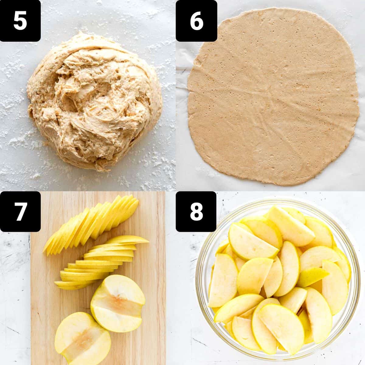 apple galette step by step process