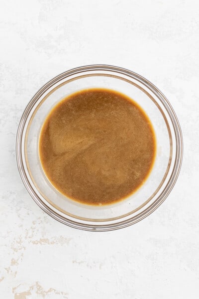pie filling mixture in a glass bowl